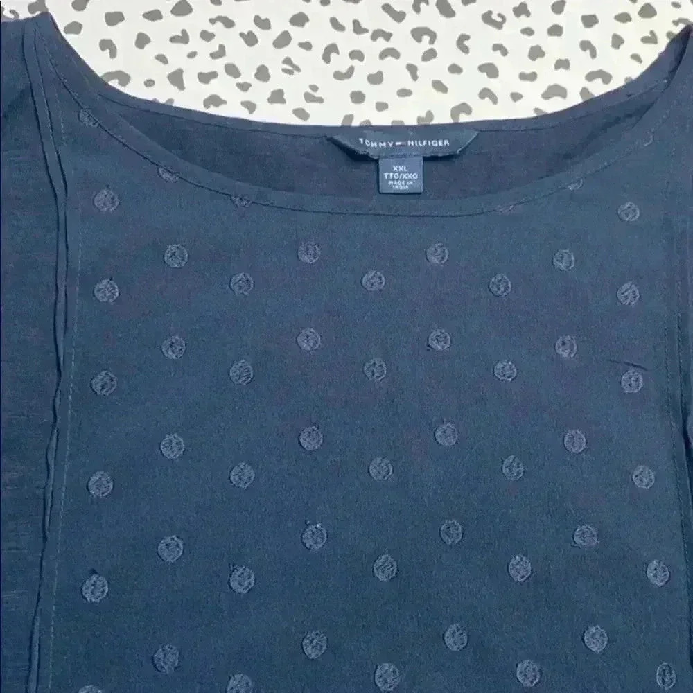 XXL Tommy Hilfiger navy tank shell like new - Picture 2 of 6